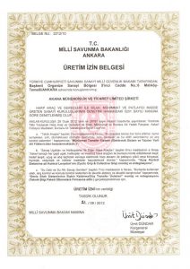 Production Permit Certificate (MSB)