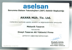 ASELSAN Approved Design Sub-Contractor