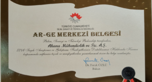 R&D Centre Certificate
